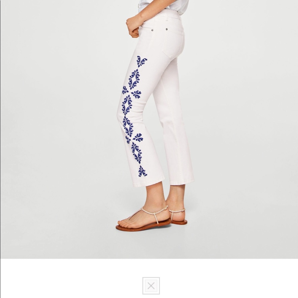 Mango white jeans